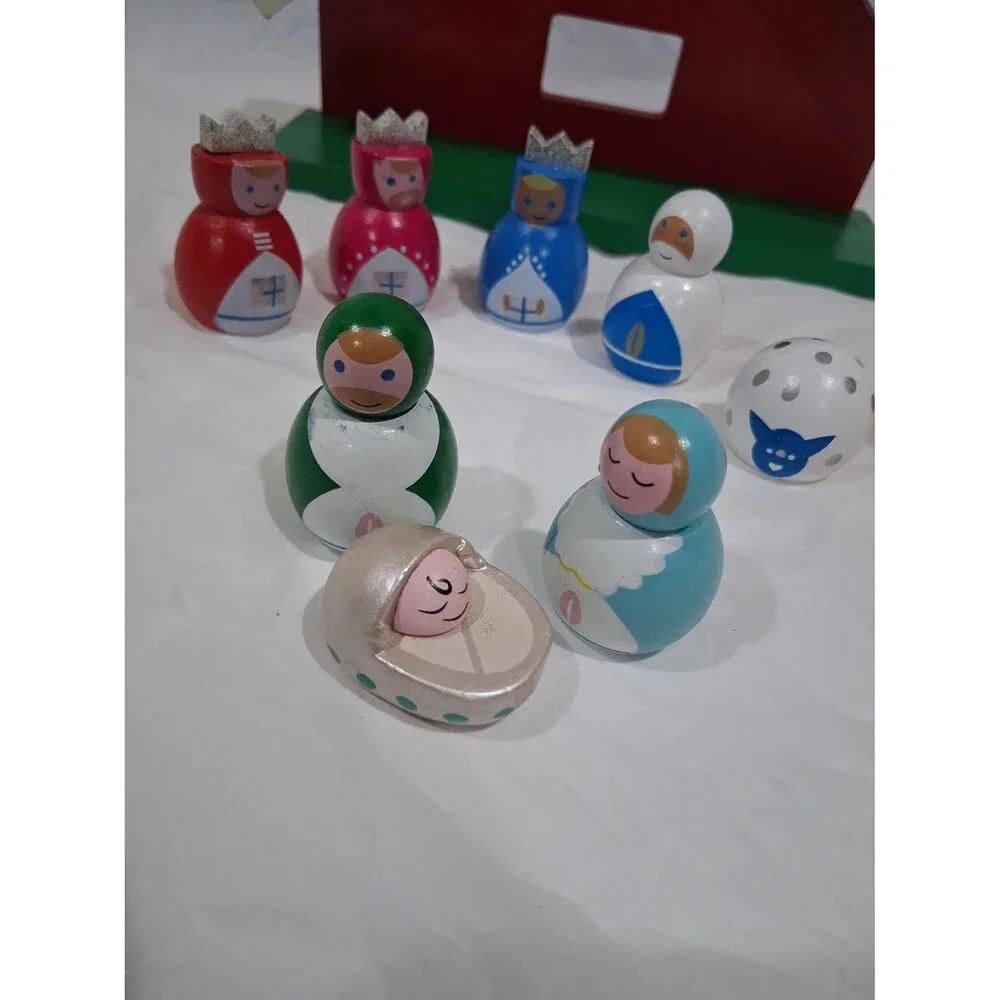 Wooden Nativity Set 10 piece